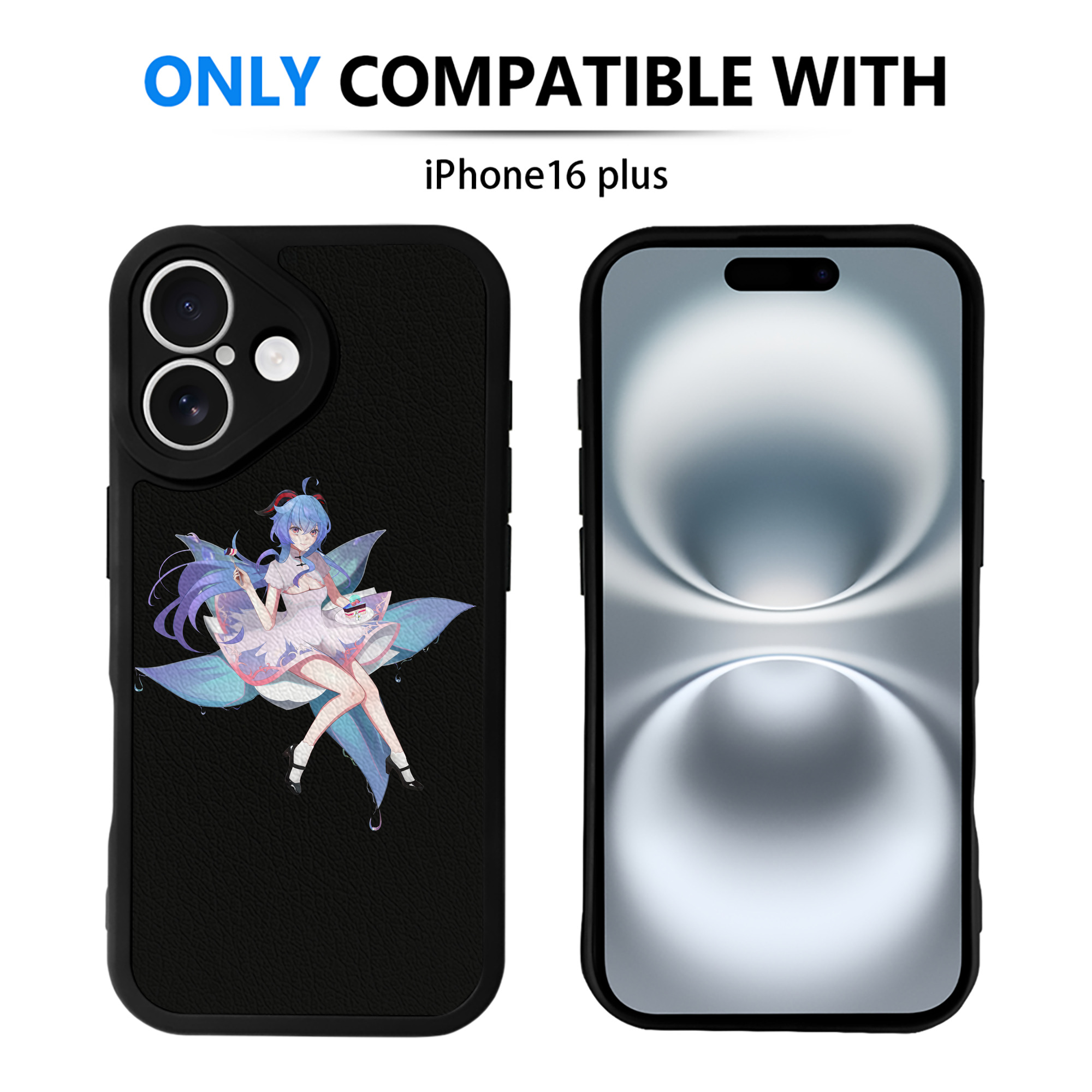 げんし神 甘雨 かんう genshin Ganyu 【iPhone 16シリーズ対応】シリコンスマホケース（レザー調） 材質：シリコン